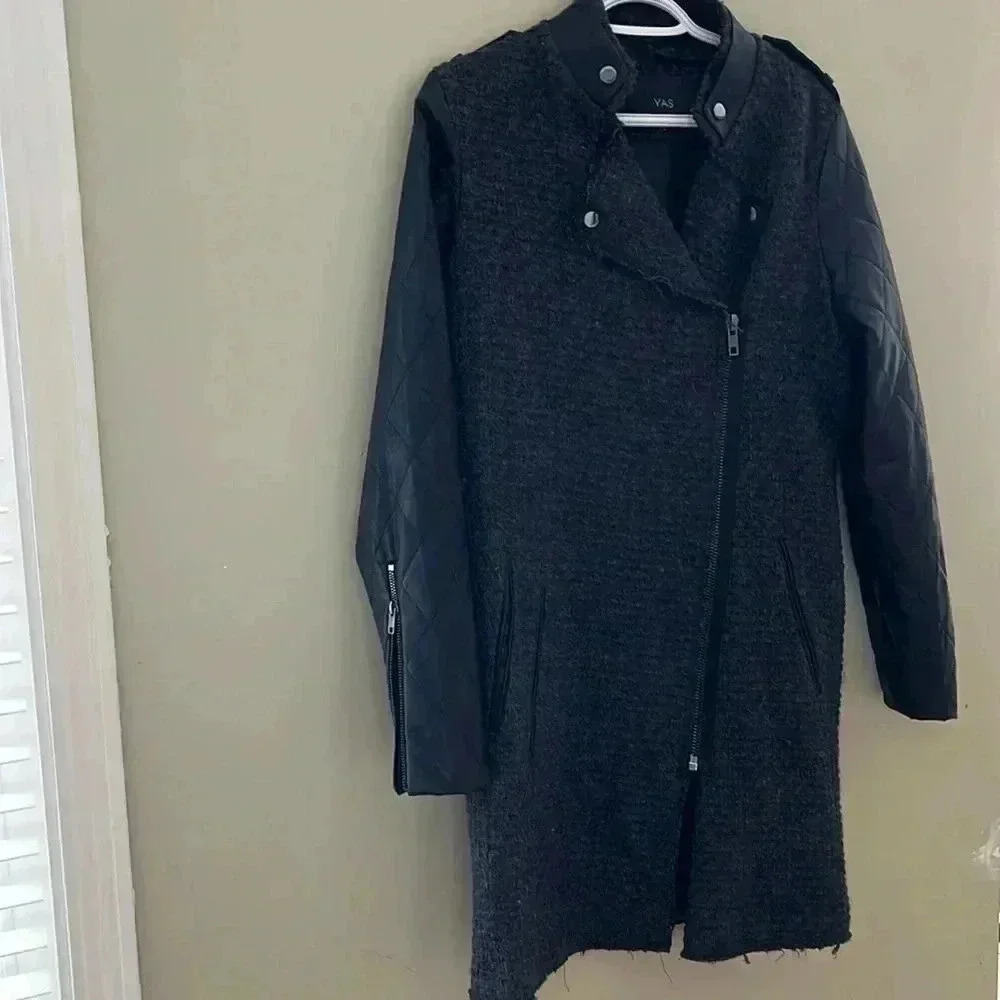[FR38/US M] Y.A.S Mind Wool/ Viscose  Bicker Jacket - Side Zipup Closure- NWOT - Picture 2 of 16